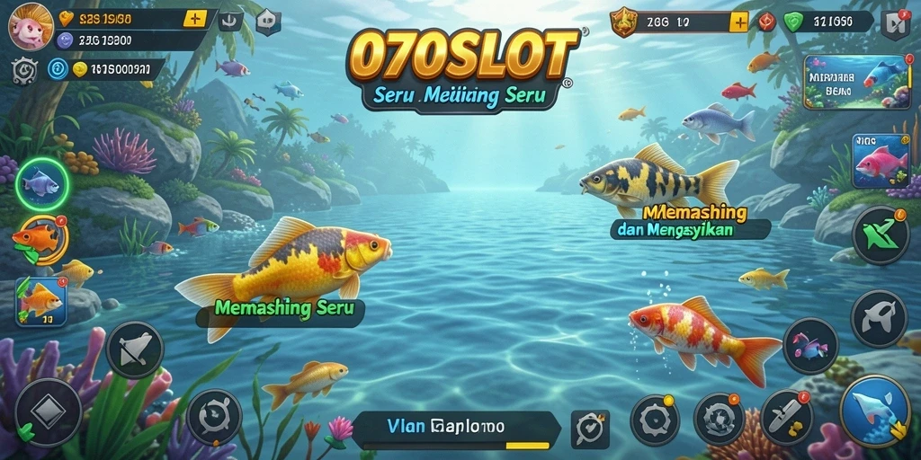 Screenshot gameplay 070SLOT dengan aksi memancing yang mendebarkan.