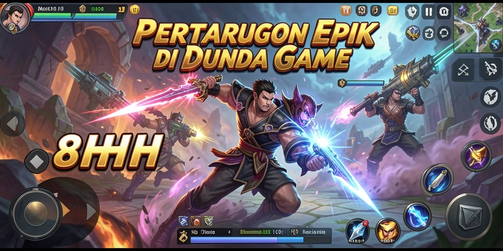 Tampilan epik pertarungan di game 8HHH yang mendebarkan.