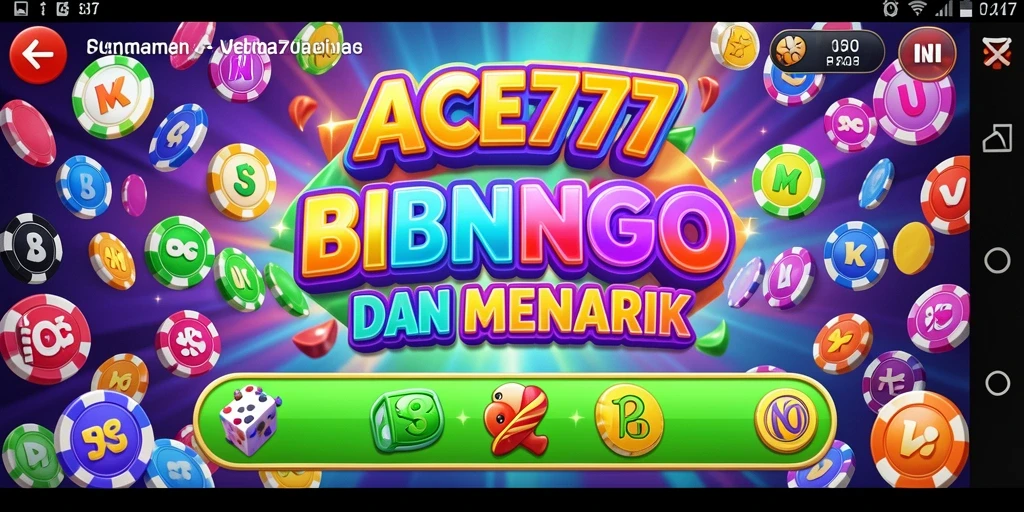 Tampilan gameplay Bingo yang seru di ACE777.