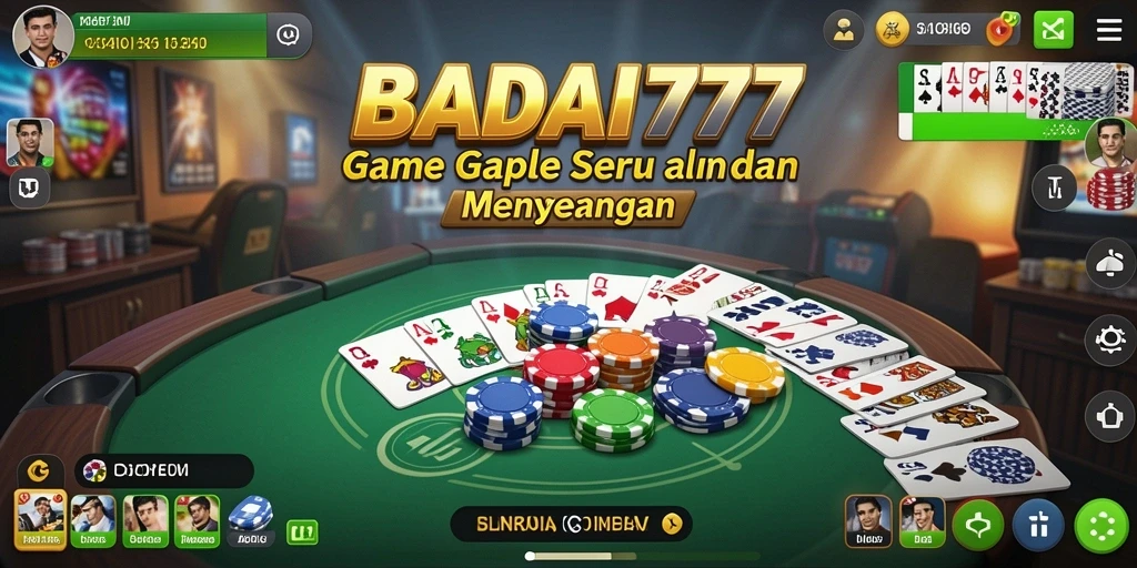 Tampilan gameplay Gaple yang seru dan mengasyikkan di BADAI777.