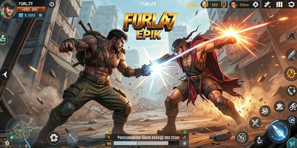 Tampilan gameplay menegangkan dalam FURLA77.