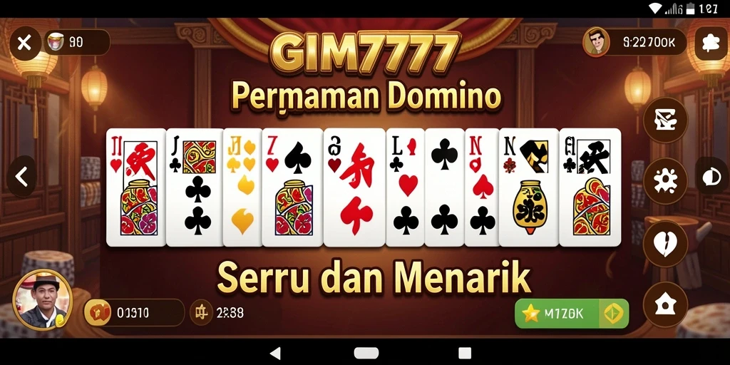 Tampilan gameplay seru GIM777 dengan strategi Domino yang menantang.