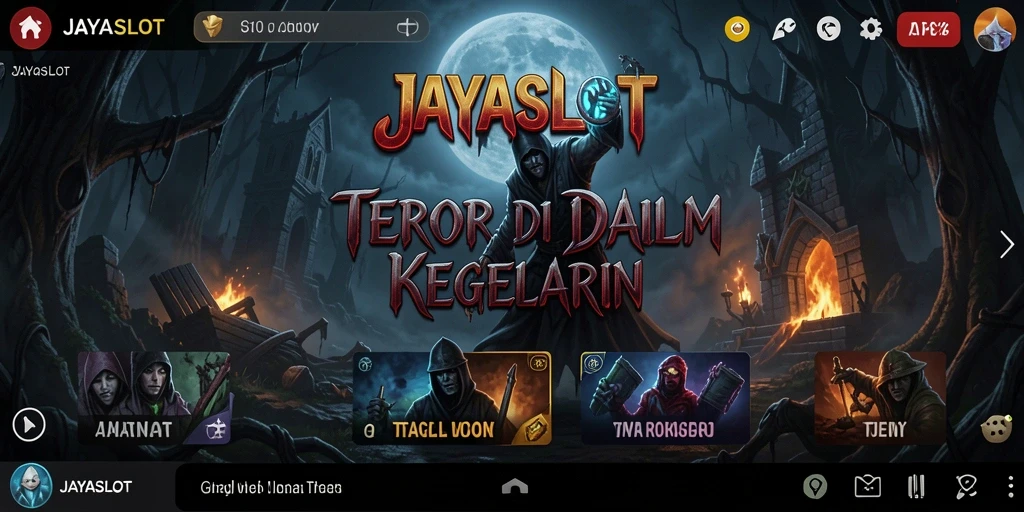 Screenshot gameplay menampilkan suasana mencekam dalam JAYASLOT.