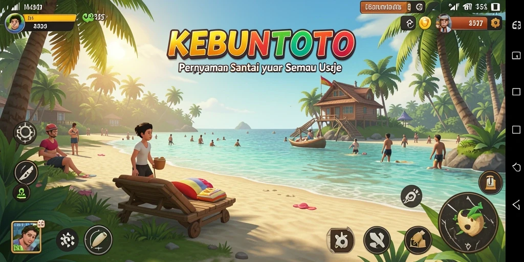 Tampilan gameplay KEBUNTOTO yang penuh warna dan menarik.