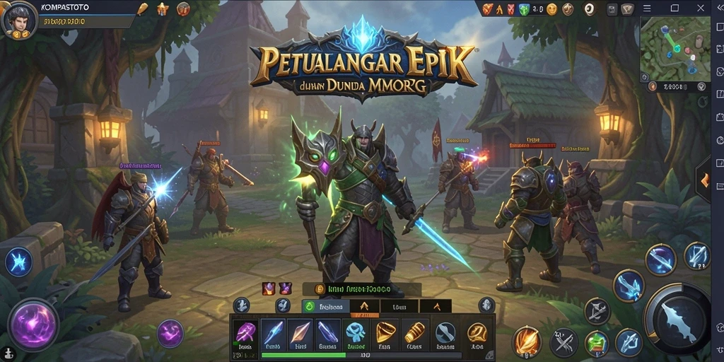 Tangkapan layar gameplay menampilkan pertempuran seru di dunia KOMPASTOTO.