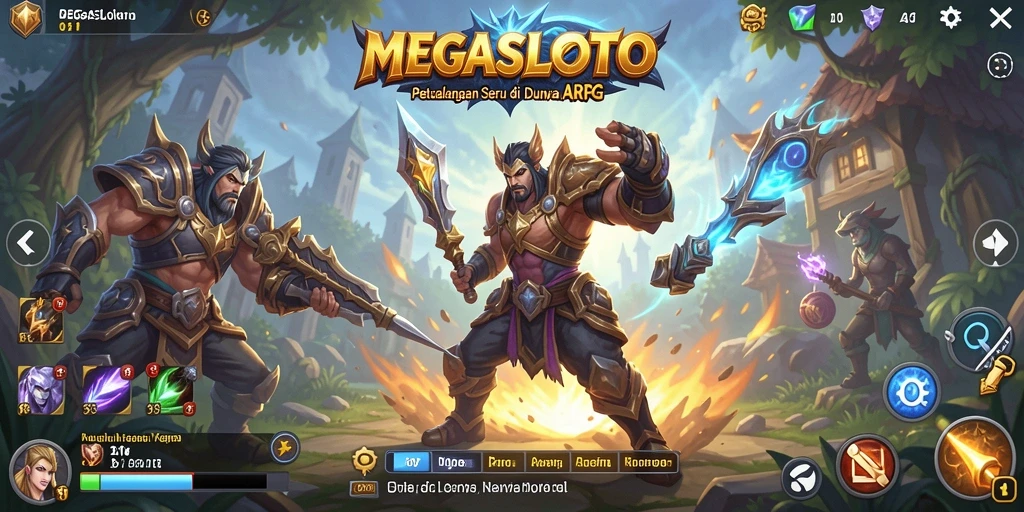 Tampilan menakjubkan dari gameplay ARPG di MEGASLOTO.