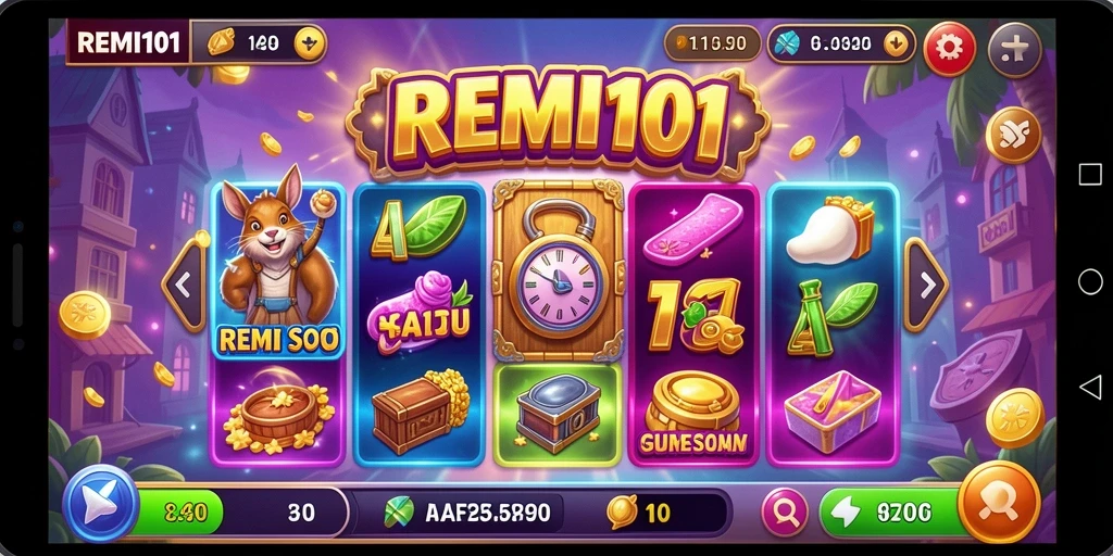 Tangkapan layar utama dari gameplay Slot REMI101 yang seru.