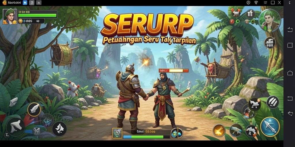 Tampilan gameplay <strong>SERURP</strong> saat menjelajahi hutan yang menantang.